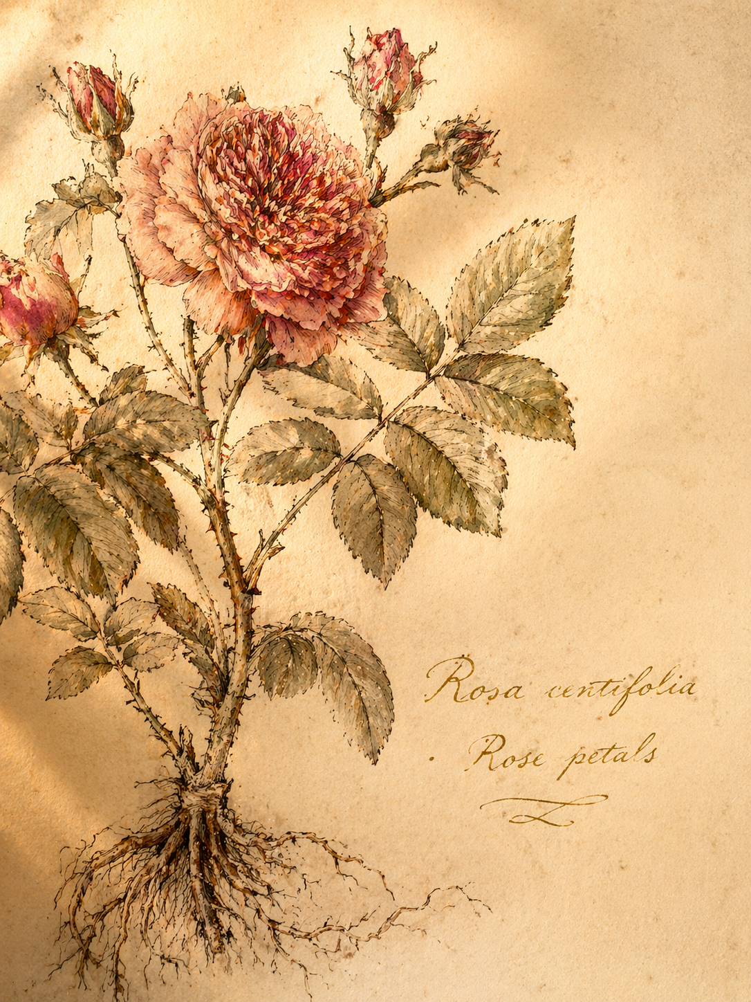 Rosa centifolia &mdash; Booklet illustration