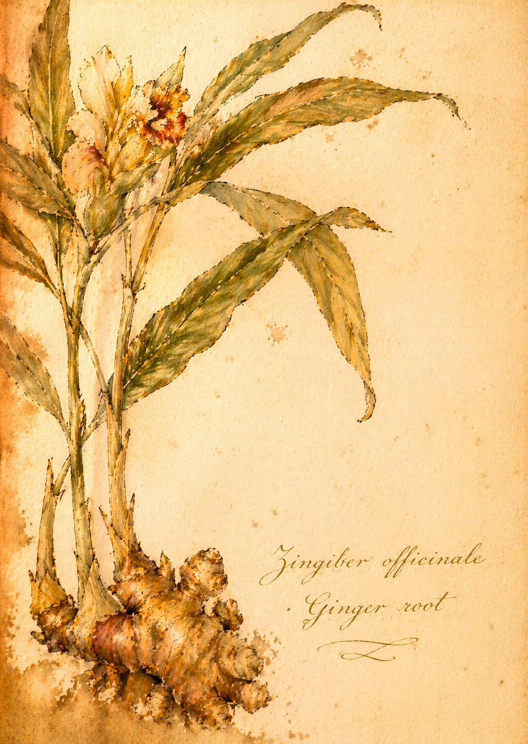 Zingiber officinale &mdash; Booklet illustration