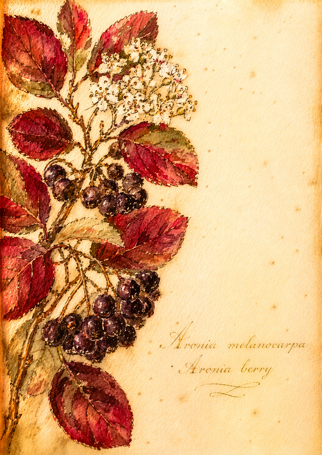 Aronia melanocarpa &mdash; Booklet illustration